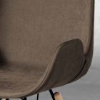 Design stoel in hout en stof gemaakt in Italië Ornica Viadurini