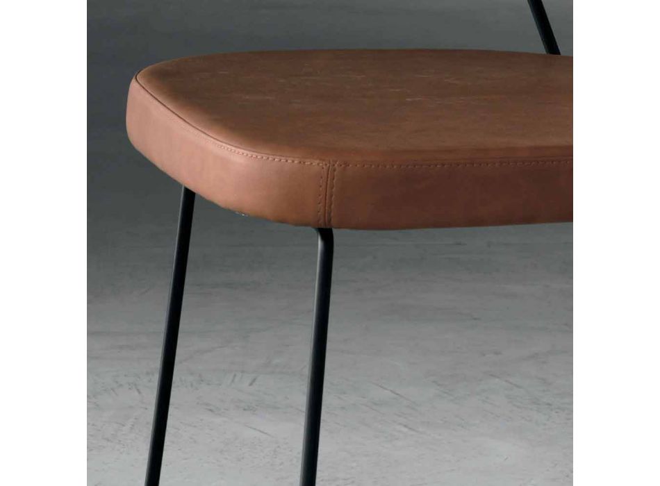 Design stoel in metaal en stof geproduceerd in Formia, Italië Viadurini