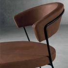 Design stoel in metaal en stof geproduceerd in Formia, Italië Viadurini