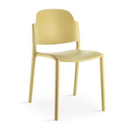 Modern design stapelbare stoel in gekleurd polypropyleen 4 stuks - Rapunzel Viadurini