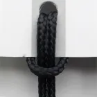 Luxe stoel met armleuningen in gebleekt beukenhout en touw Made in Italy - Nora Viadurini