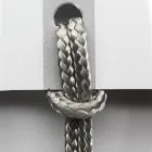 Luxe stoel met armleuningen in gebleekt beukenhout en touw Made in Italy - Nora Viadurini