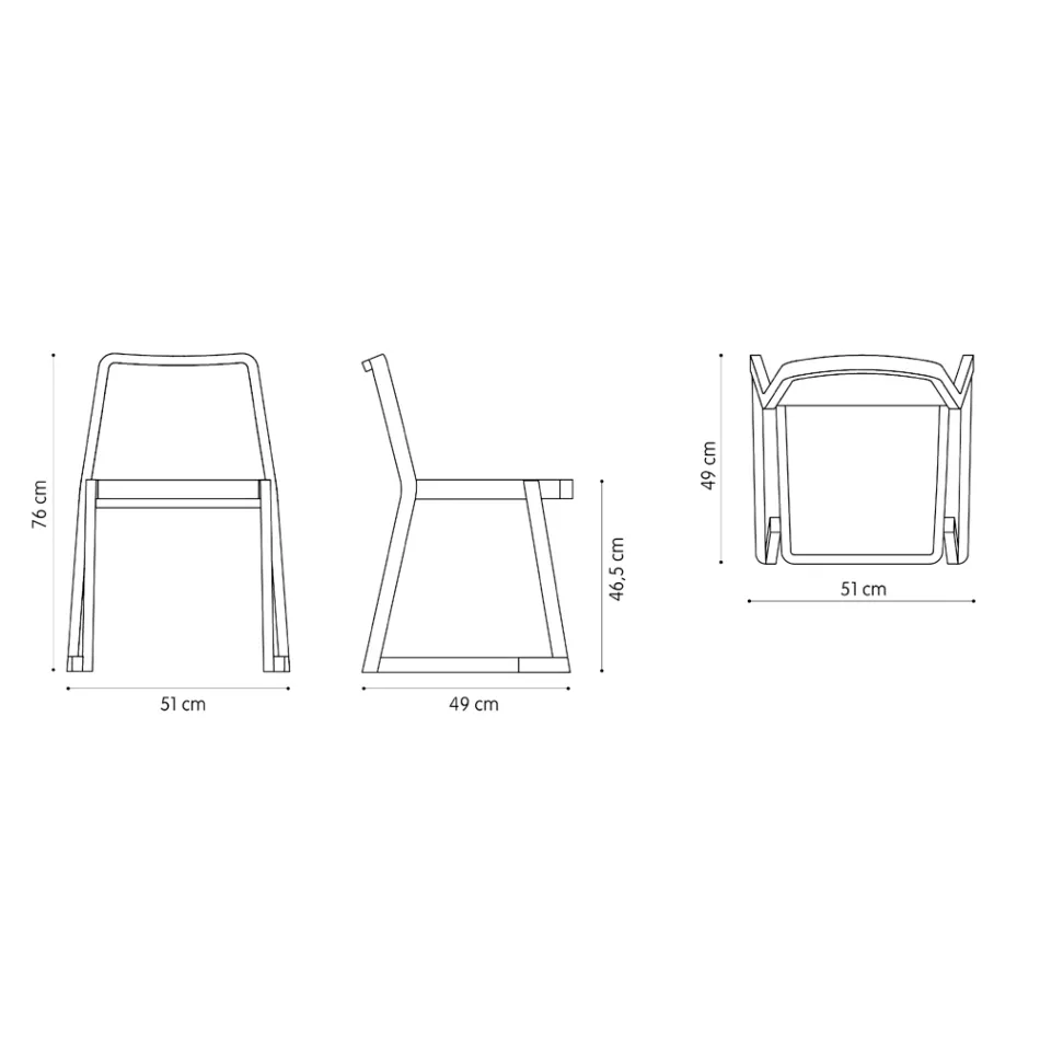 Kwaliteitsvolle stapelbare stoel van beukenhout, gemaakt in Italië, 2 stuks - Leipzig Viadurini