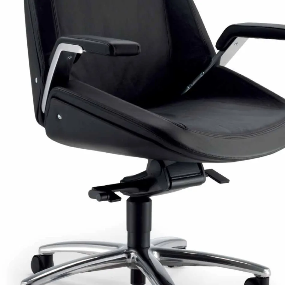 Executive stoel in koeienhuid Ada Angelo Pinaffo &amp; Gorgi Viadurini