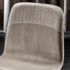 Elegante stoel met modern design in gekleurd fluweel en hout - Bizet Viadurini