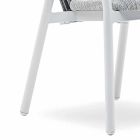 Buitenstoel met armleuningen stapelbaar gestoffeerd H 78 cm - Smart van Varaschin Viadurini