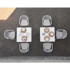 Buitenstoel met armleuningen stapelbaar gestoffeerd H 78 cm - Smart van Varaschin Viadurini