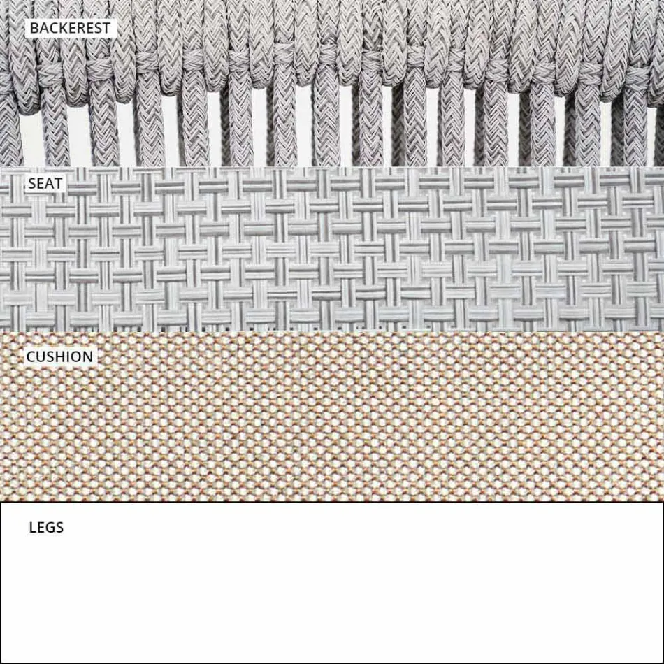 Stapelbare tuinstoel met gepolsterde armleuningen H 73 cm - Smart van Varaschin Viadurini