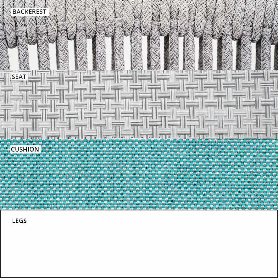 Stapelbare tuinstoel met gepolsterde armleuningen H 73 cm - Smart van Varaschin Viadurini