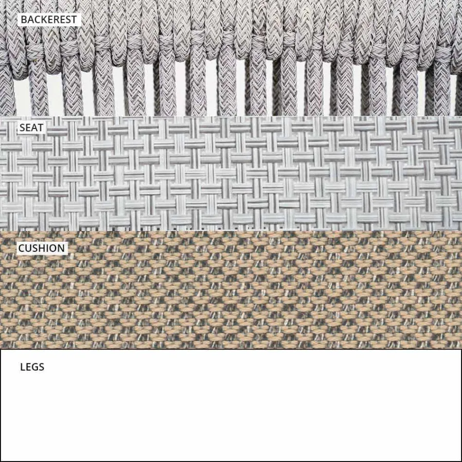 Stapelbare tuinstoel met gepolsterde armleuningen H 73 cm - Smart van Varaschin Viadurini