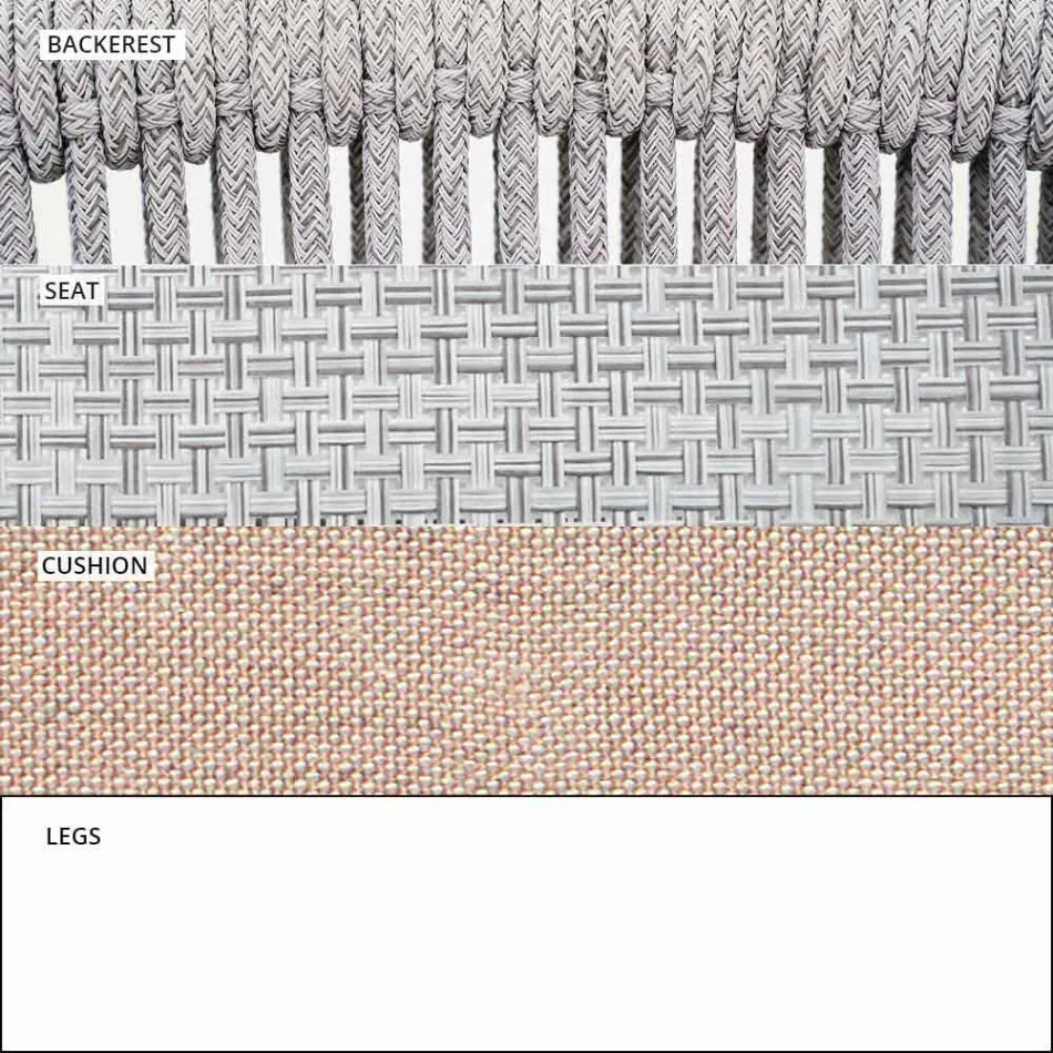 Stapelbare tuinstoel met gepolsterde armleuningen H 73 cm - Smart van Varaschin Viadurini
