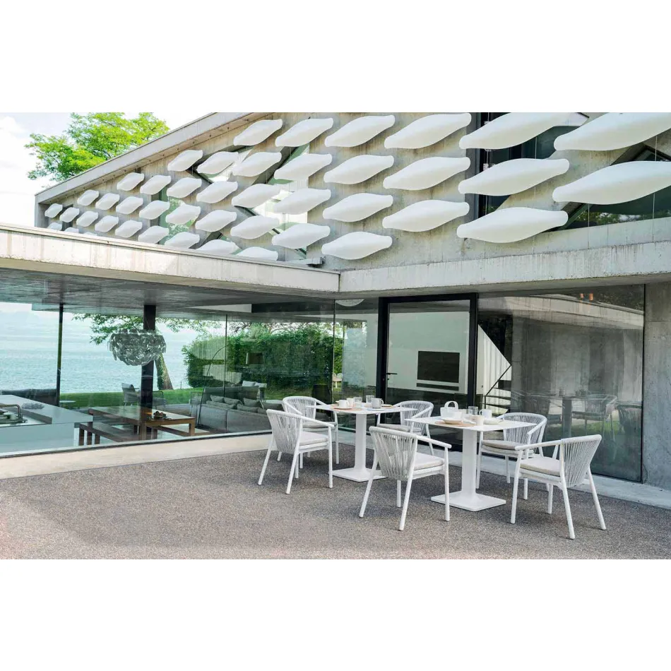 Stapelbare tuinstoel met gepolsterde armleuningen H 73 cm - Smart van Varaschin Viadurini