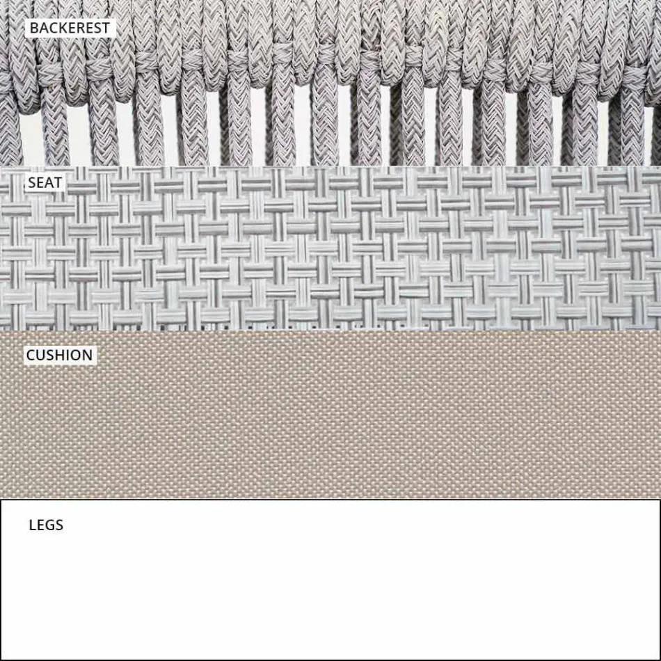 Stapelbare tuinstoel met gepolsterde armleuningen H 73 cm - Smart van Varaschin Viadurini