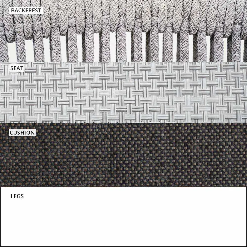 Stapelbare tuinstoel met gepolsterde armleuningen H 73 cm - Smart van Varaschin Viadurini