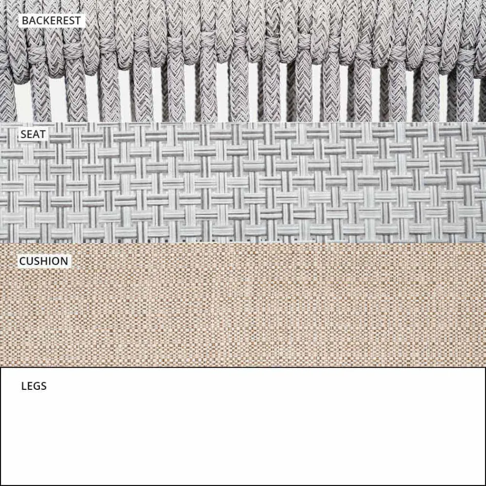Stapelbare tuinstoel met gepolsterde armleuningen H 73 cm - Smart van Varaschin Viadurini