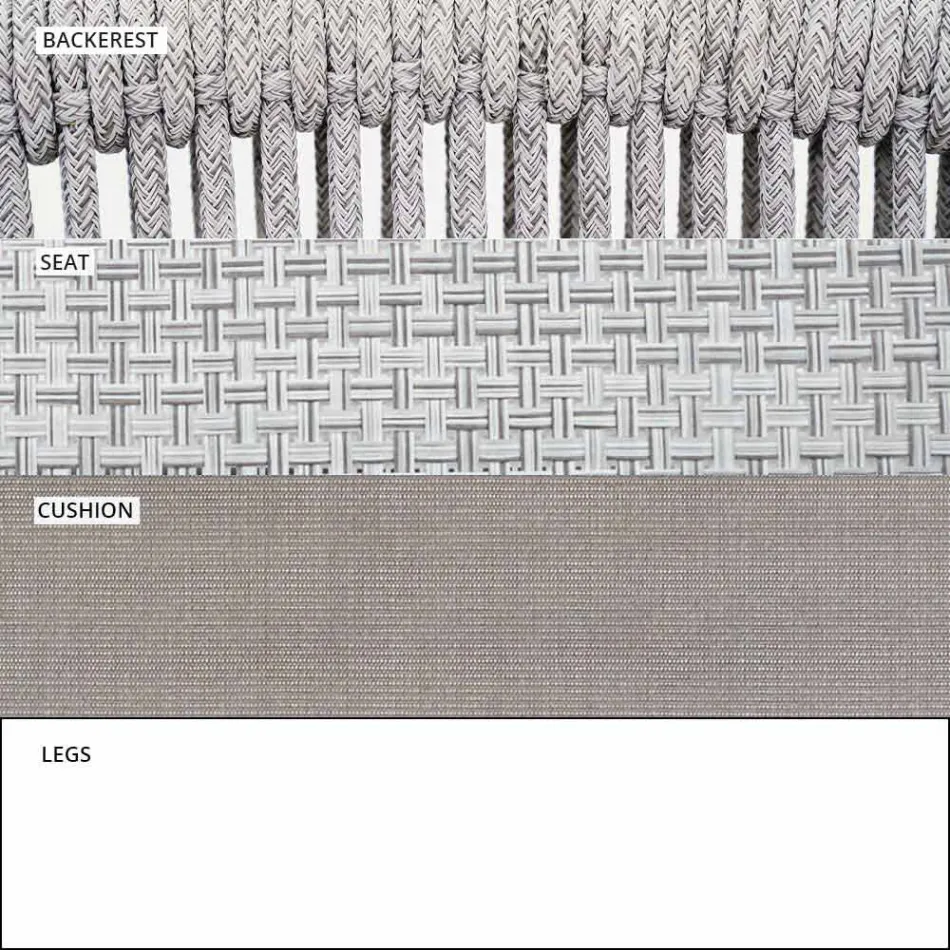 Stapelbare tuinstoel met gepolsterde armleuningen H 73 cm - Smart van Varaschin Viadurini