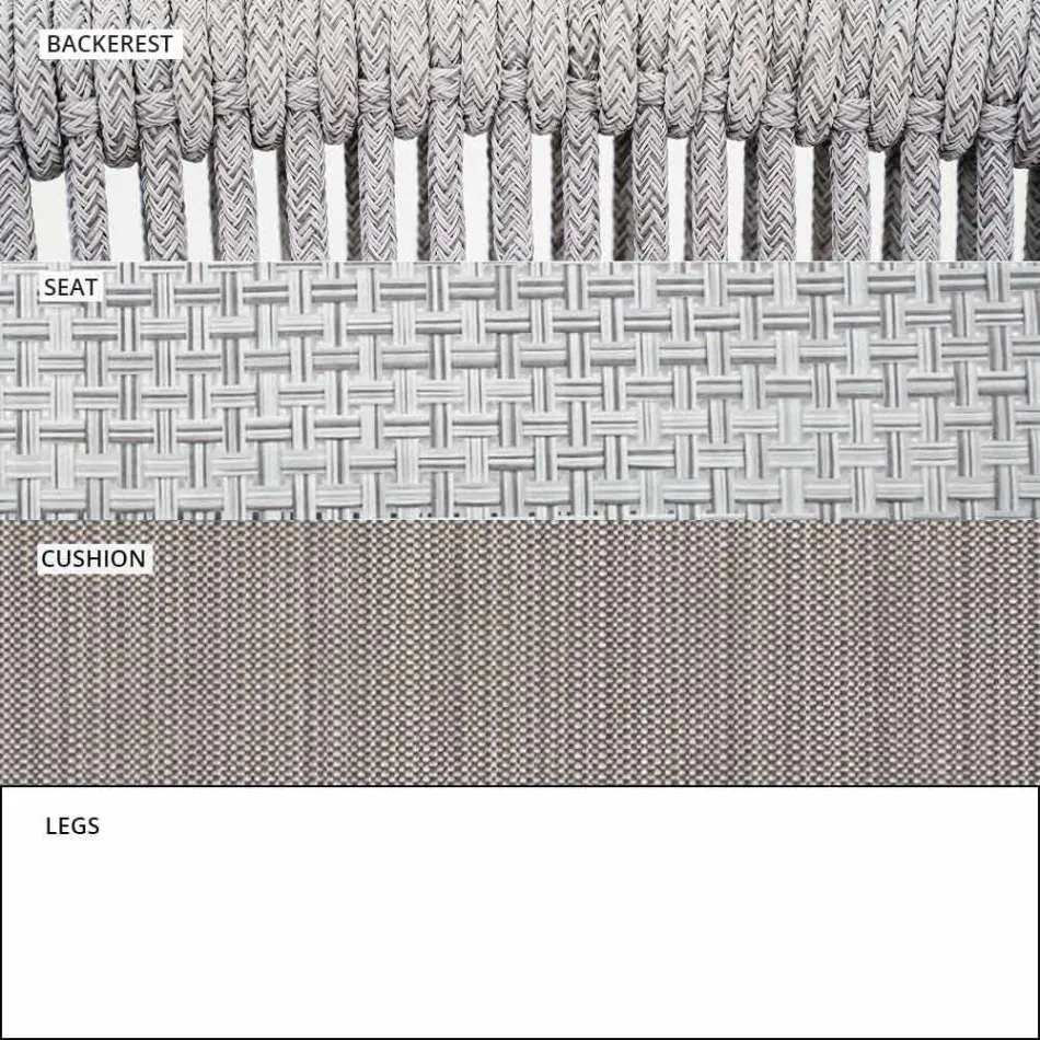 Stapelbare tuinstoel met gepolsterde armleuningen H 73 cm - Smart van Varaschin Viadurini