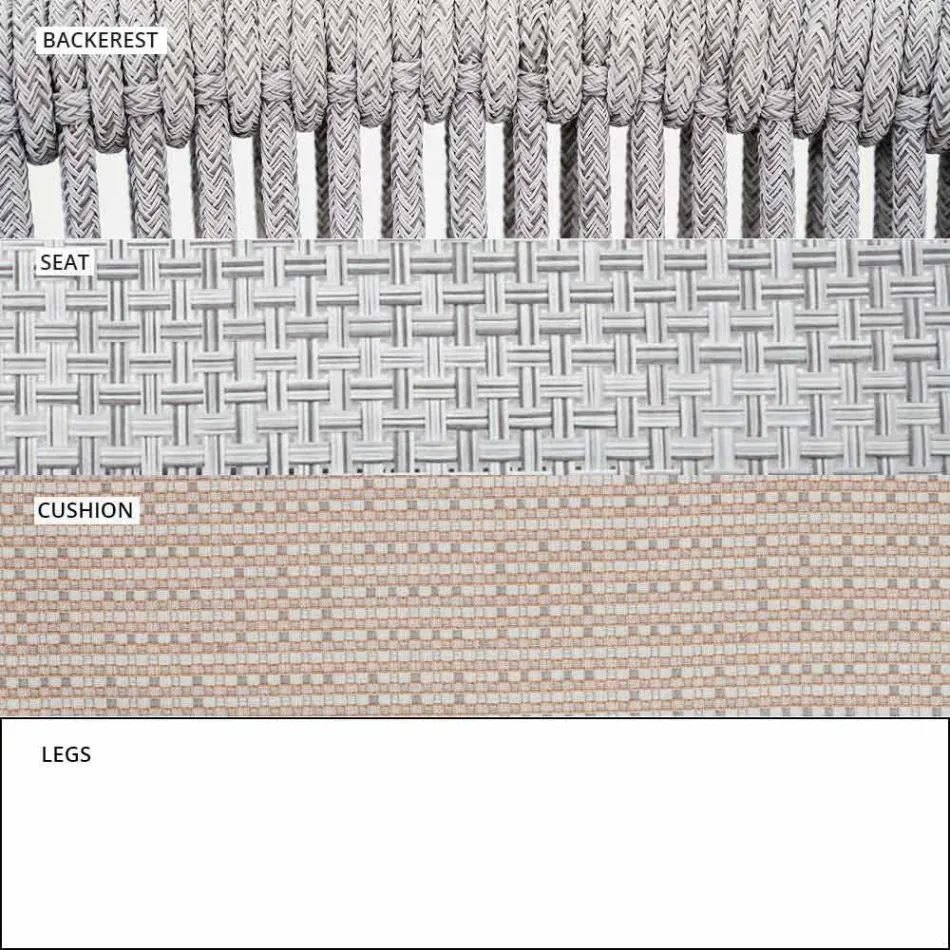 Stapelbare tuinstoel met gepolsterde armleuningen H 73 cm - Smart van Varaschin Viadurini