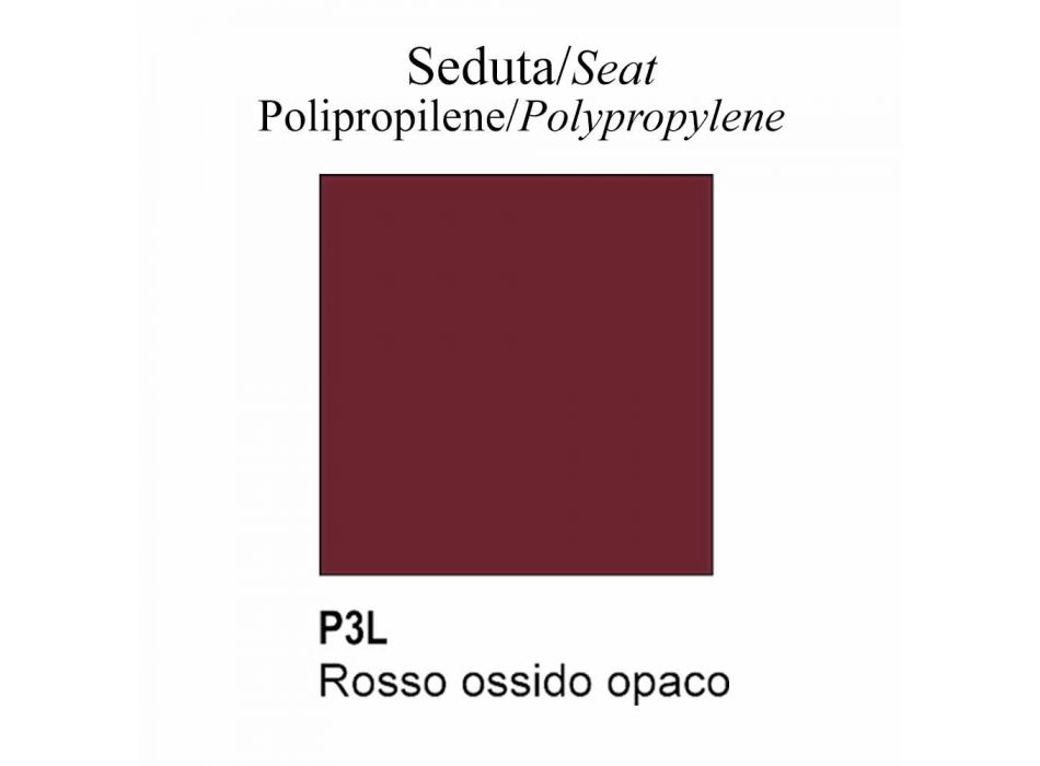 Draaistoel in polypropyleen en metaal Made in Italy - Connubia Academy Viadurini