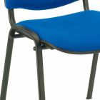 Gewatteerde stoel voor wachtkamer met moderne zwarte metalen basis - Carmela Viadurini