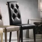 Gestoffeerde designstoel, met Capitonnè-verwerking - Diana Viadurini