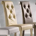 Gestoffeerde designstoel, met Capitonnè-verwerking - Diana Viadurini