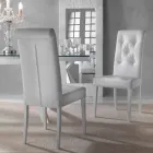 Gestoffeerde designstoel, met Capitonnè-verwerking - Diana Viadurini