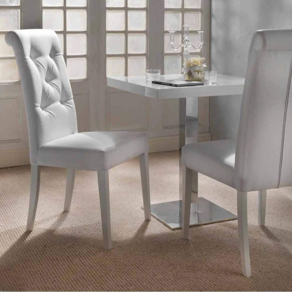 Gestoffeerde designstoel, met Capitonnè-verwerking - Diana Viadurini