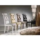 Gestoffeerde designstoel, met Capitonnè-verwerking - Diana Viadurini