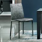 Gestoffeerde en gestoffeerde stoel in stof Made in Italy 4 stuks - Monnalisa Viadurini