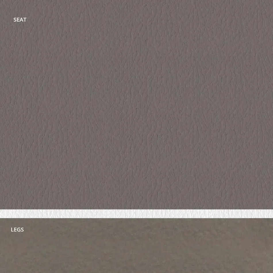 Gewatteerde stalen stoel en kunstleren zitting met witte rand – Nirvana Viadurini