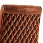 Beklede massief houten woonstoel Grilli Zarafa gemaakt in Italië, 2 stukken Viadurini