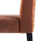 Beklede massief houten woonstoel Grilli Zarafa gemaakt in Italië, 2 stukken Viadurini