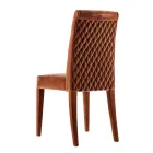 Beklede massief houten woonstoel Grilli Zarafa gemaakt in Italië, 2 stukken Viadurini