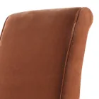 Beklede massief houten woonstoel Grilli Zarafa gemaakt in Italië, 2 stukken Viadurini