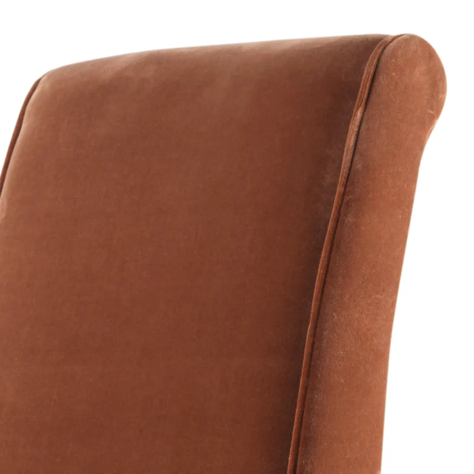 Beklede massief houten woonstoel Grilli Zarafa gemaakt in Italië, 2 stukken Viadurini