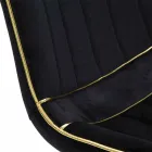 Gestoffeerde design eetkamerstoel in hout en stof, 2 stuks - Kolly Viadurini