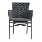 Stapelbare stoel met beklede touwarmleuningen en rugleuning - Gardenia Viadurini