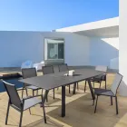 Stapelbare buitenstoel in geverfd aluminium, Homemotion, 4 stuks - Odelia Viadurini