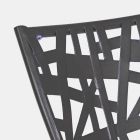 Stapelbare buitenstoel in mat afgewerkt staal, 4 stuks - Ralia Viadurini