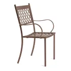 Stapelbare buitenstoel van gegalvaniseerd staal Made in Italy 4 stuks - Celia Viadurini