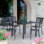 Stapelbare buitenstoel van gegalvaniseerd staal Made in Italy 4 stuks - Celia Viadurini