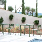 Stapelbare buitenstoel van gekleurd metaal Made in Italy 4 stuks - Pixie Viadurini