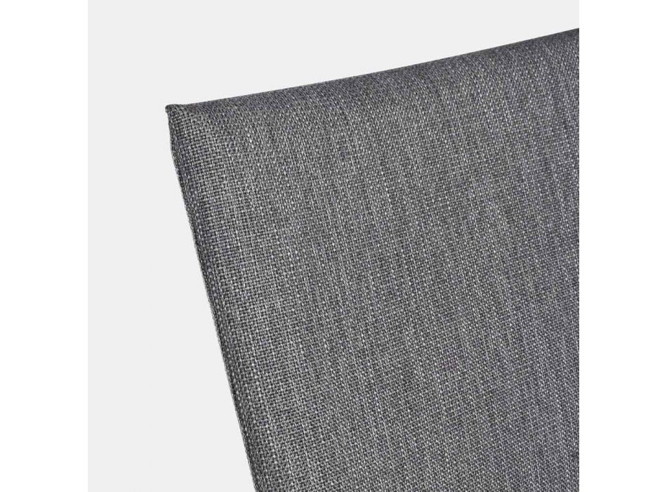 Stapelbare buitenstoel in stof en geverfd aluminium, 4-delig - Assia Viadurini