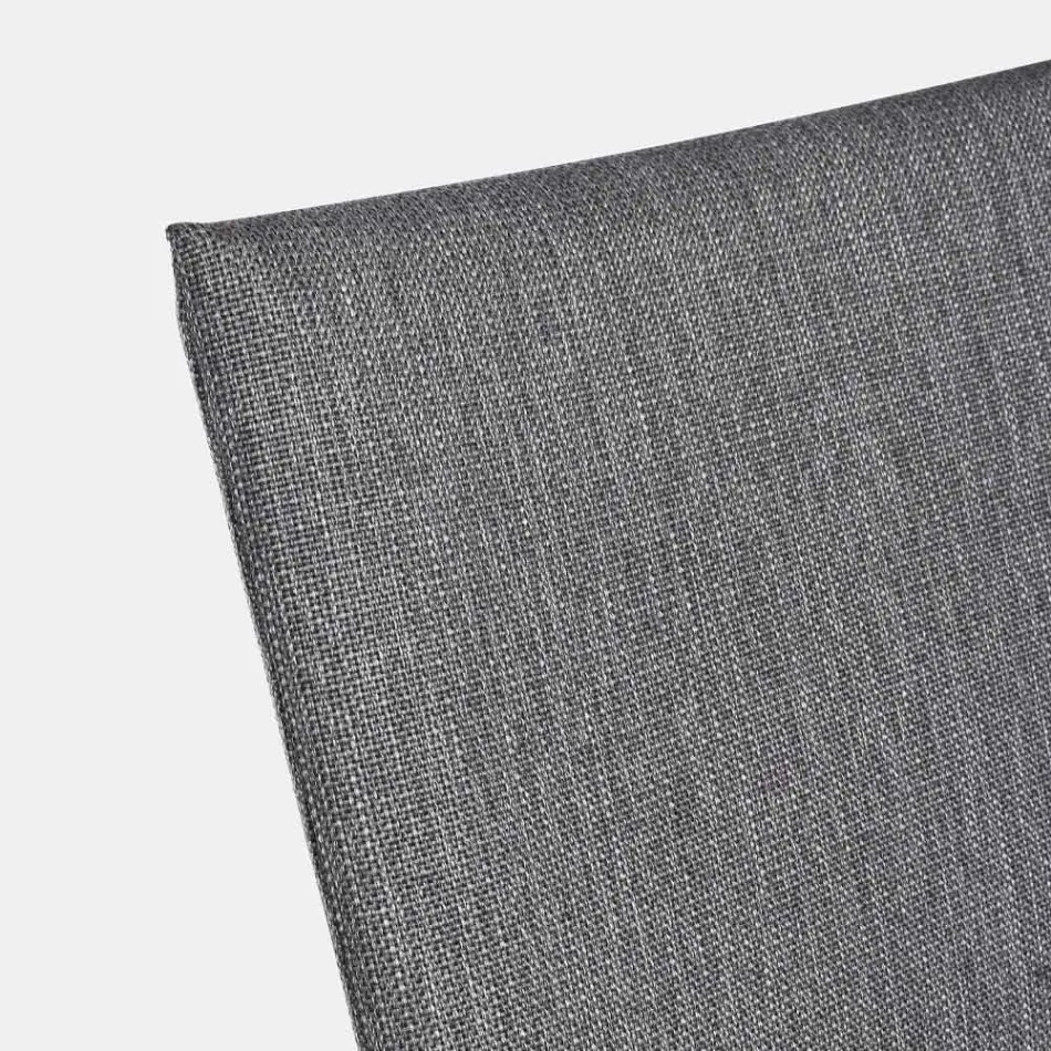 Stapelbare buitenstoel in stof en geverfd aluminium, 4-delig - Assia Viadurini