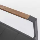 Stapelbare tuinstoel in textileen en antraciet aluminium, 6 stuks - Urban Viadurini