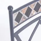 Stapelbare stalen tuinstoel met of zonder armleuningen - Letizia Viadurini