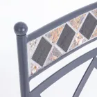 Stapelbare stalen tuinstoel met of zonder armleuningen - Letizia Viadurini