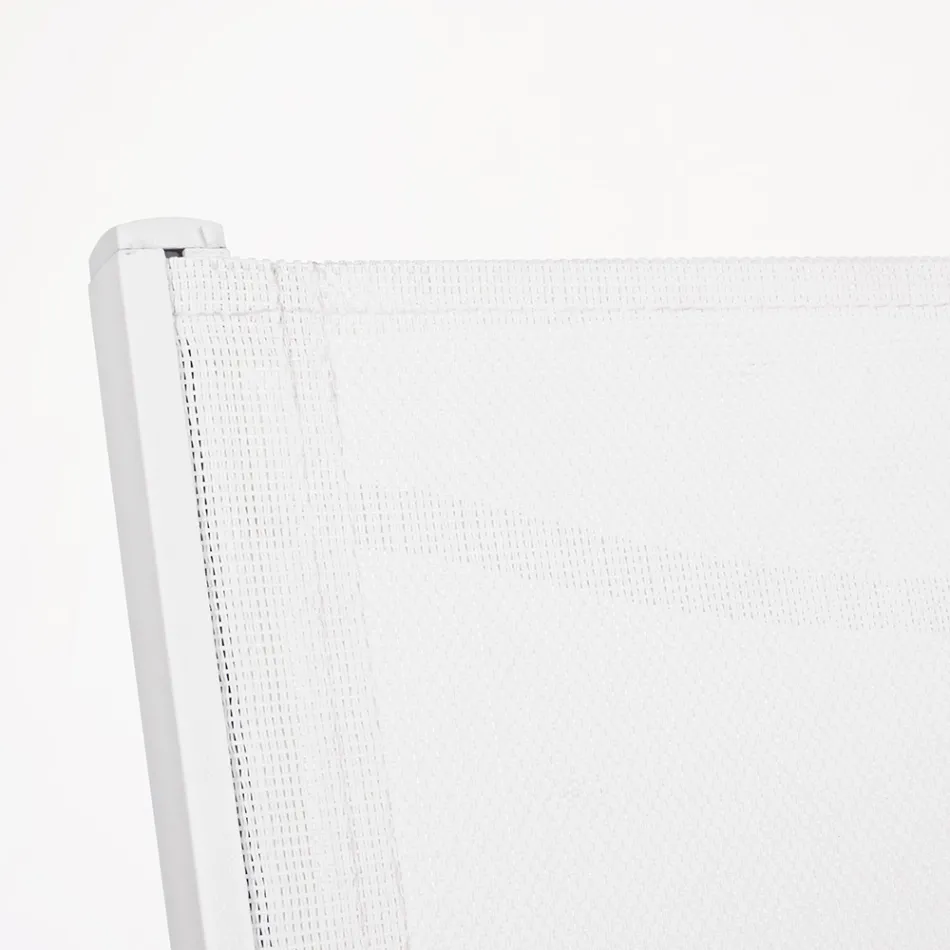 Stapelbare stoel in aluminium en textiel voor de tuin, modern design - Franz Viadurini