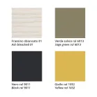 Stapelbare stoel in essenhout met stoffen zitting Made in Italy, 2 stuks - Oslo Viadurini